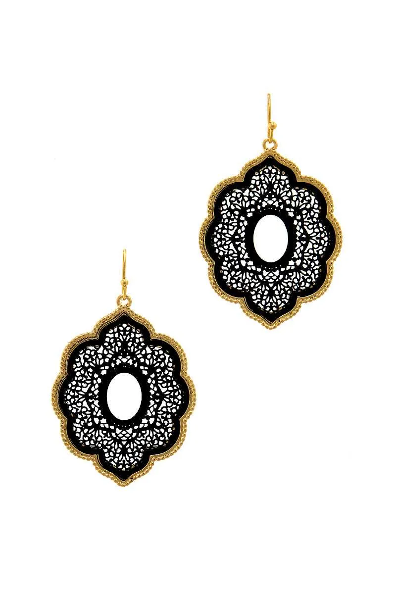 Modern Chic Two Tone Drop Earring