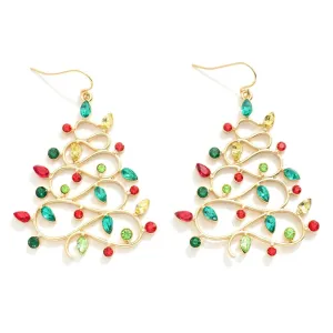 Modern Christmas Tree Earrings