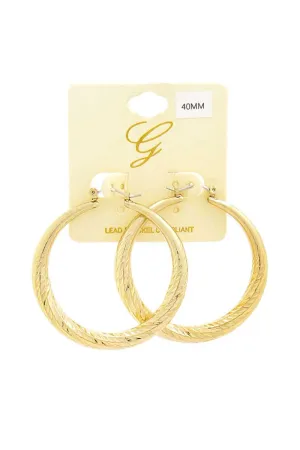 Modern Pattern Hoop Drop Earring