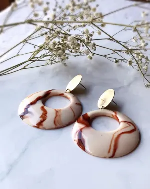 Modern Roman Hoop Earrings