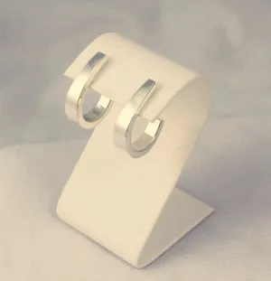 Modern Sterling Silver Hoop Earrings