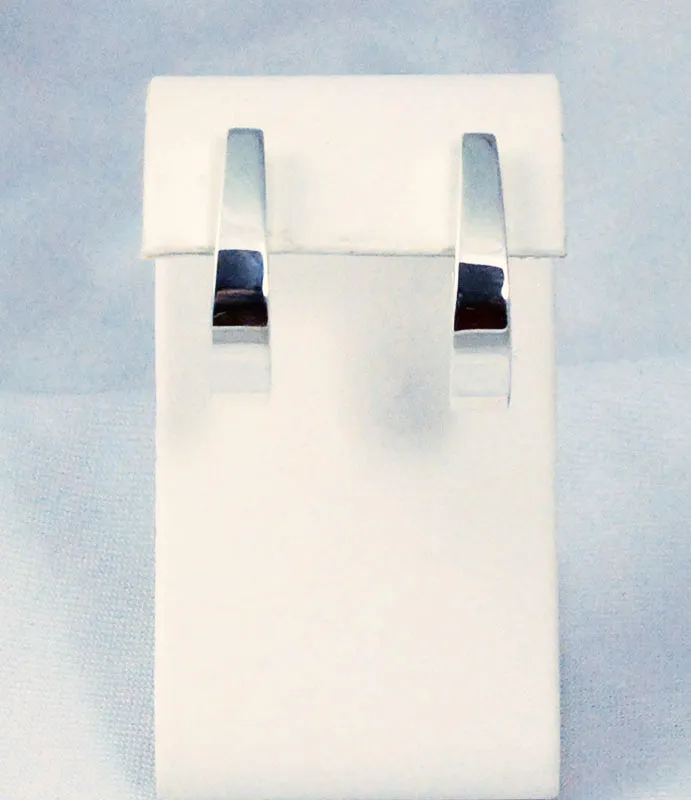 Modern Sterling Silver Hoop Earrings