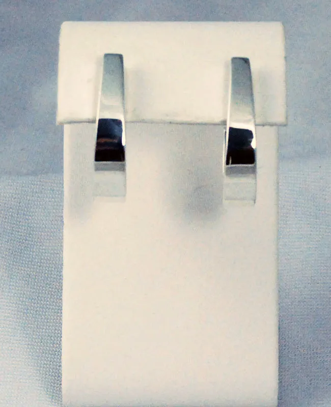 Modern Sterling Silver Hoop Earrings