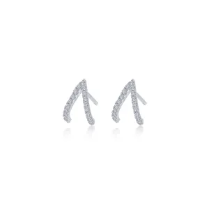 Modern V-Shaped Stud Earrings E2018CLP00