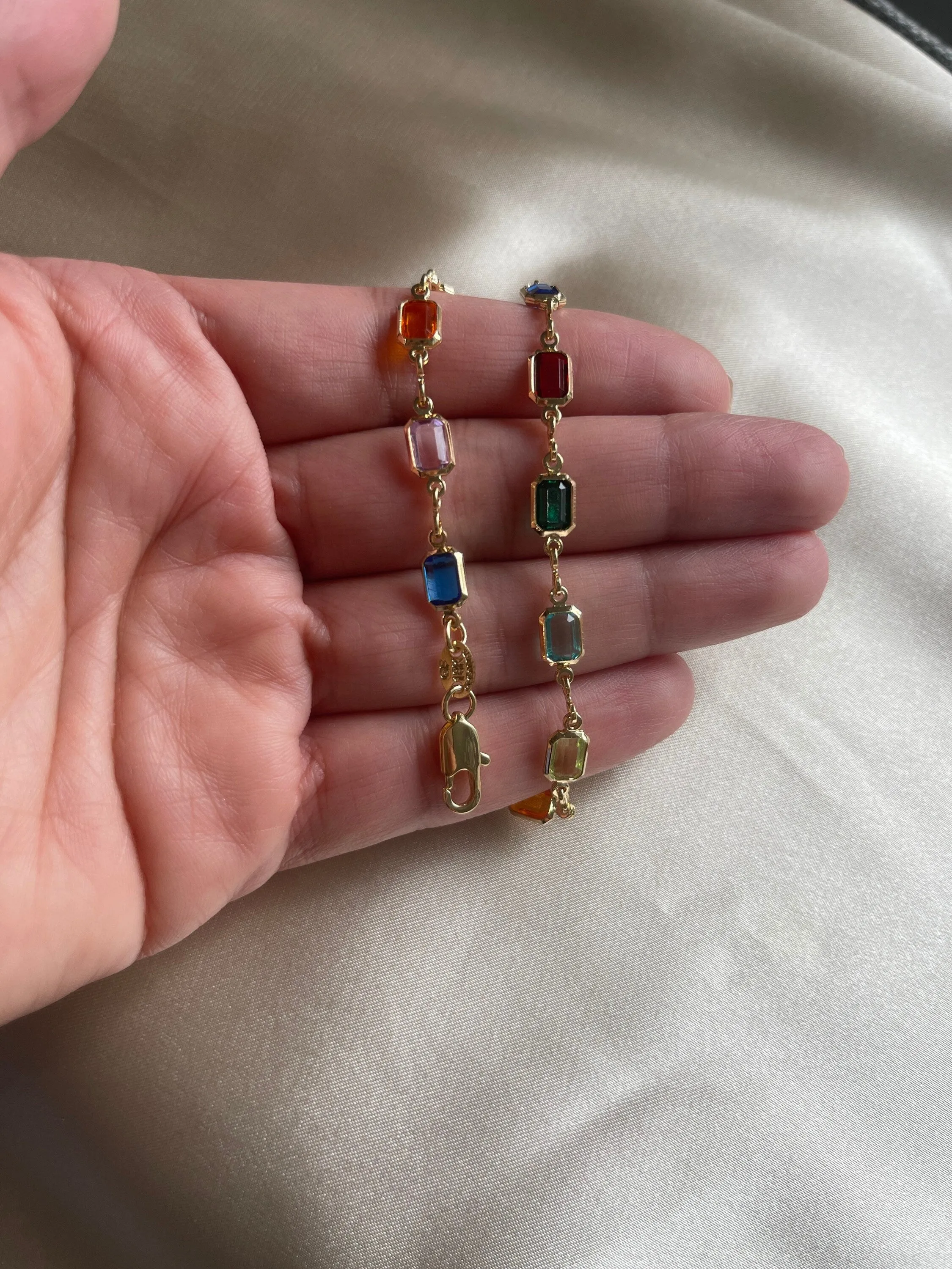 Multi-color 18 k Gold Filled Anklet, dainty anklet, gold anklet, gold plated ankleT, simple anklet, beads anklet gemstone anklet, color
