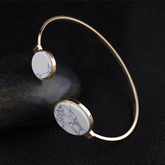 Natural Stone Cuff Bracelets