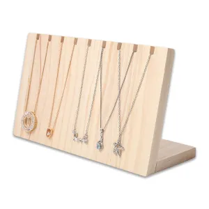 Natural Wood Necklace/Bracelet Jewelry Self-Standing Display