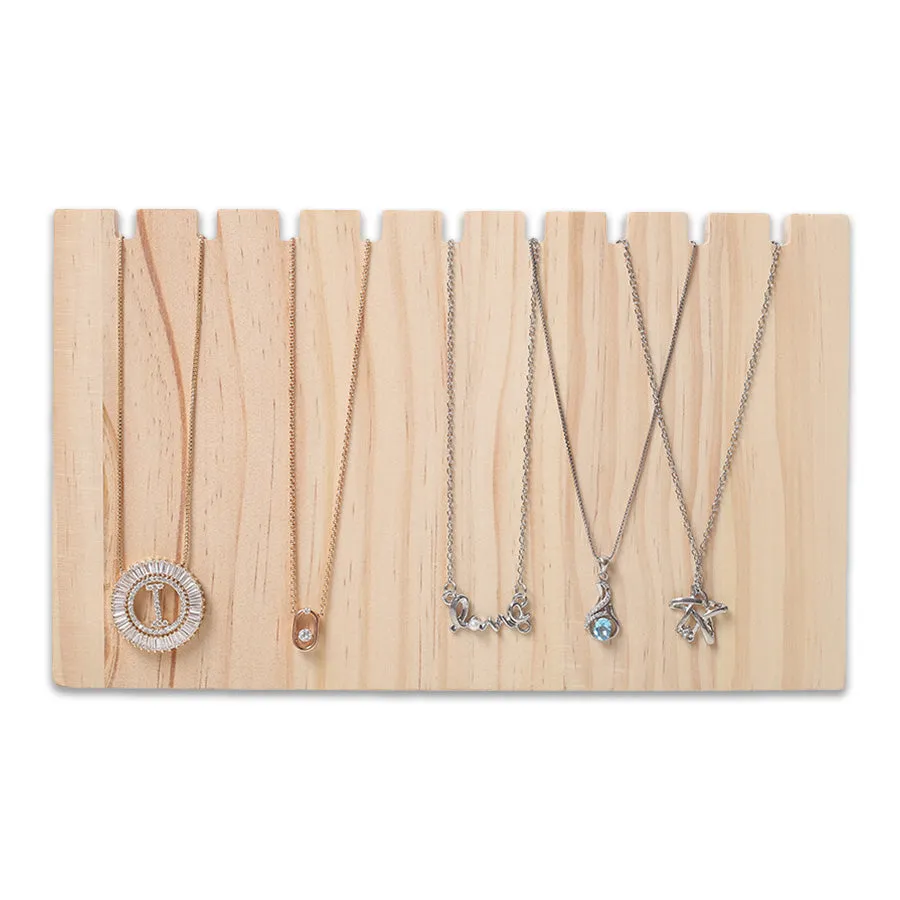 Natural Wood Necklace/Bracelet Jewelry Self-Standing Display