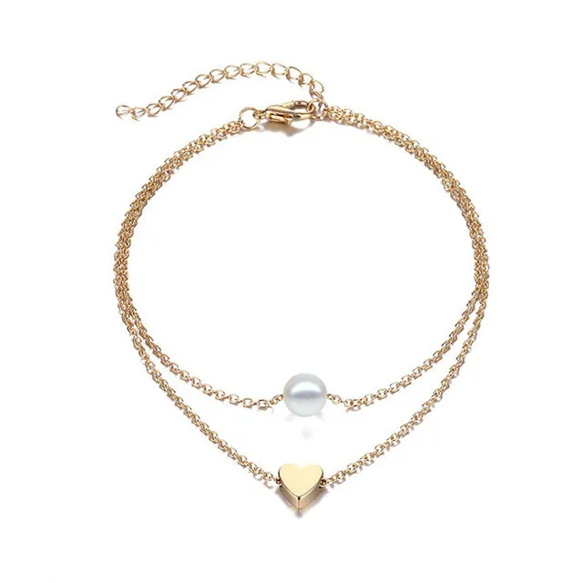 New 3pcs/set Gold Color Simple Chain Anklets For Women
