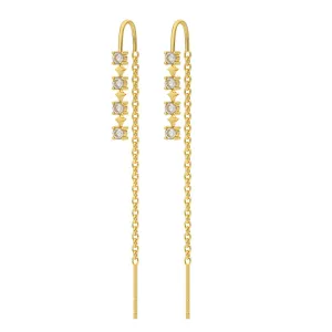Nikki Sterling Silver Earrings plated in 18K Gold
