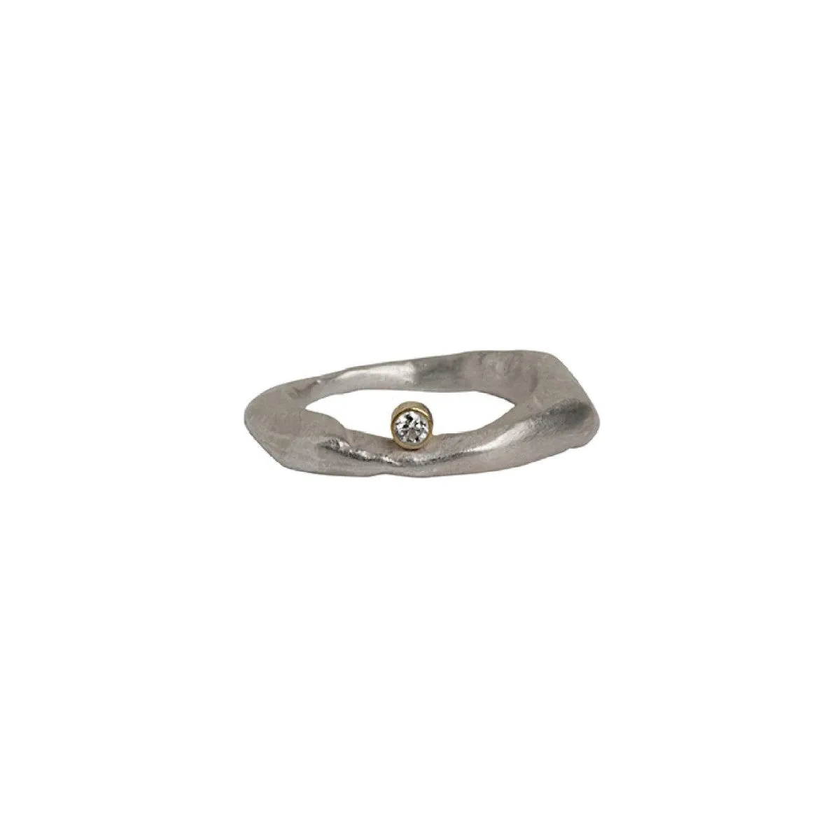 Odyssey Ring in Silver with White Diamond