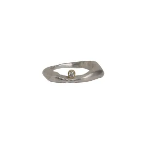 Odyssey Ring in Silver with White Diamond