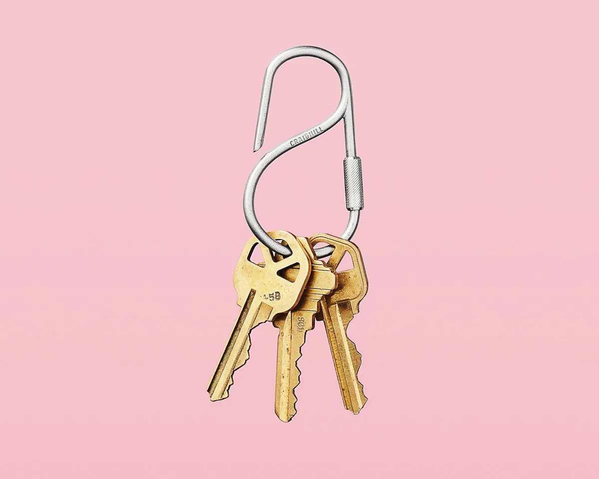 Offset Keyring - Stainless Steel