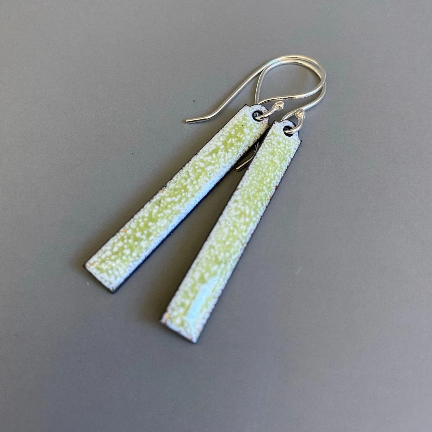 Olive Green Bar Earrings