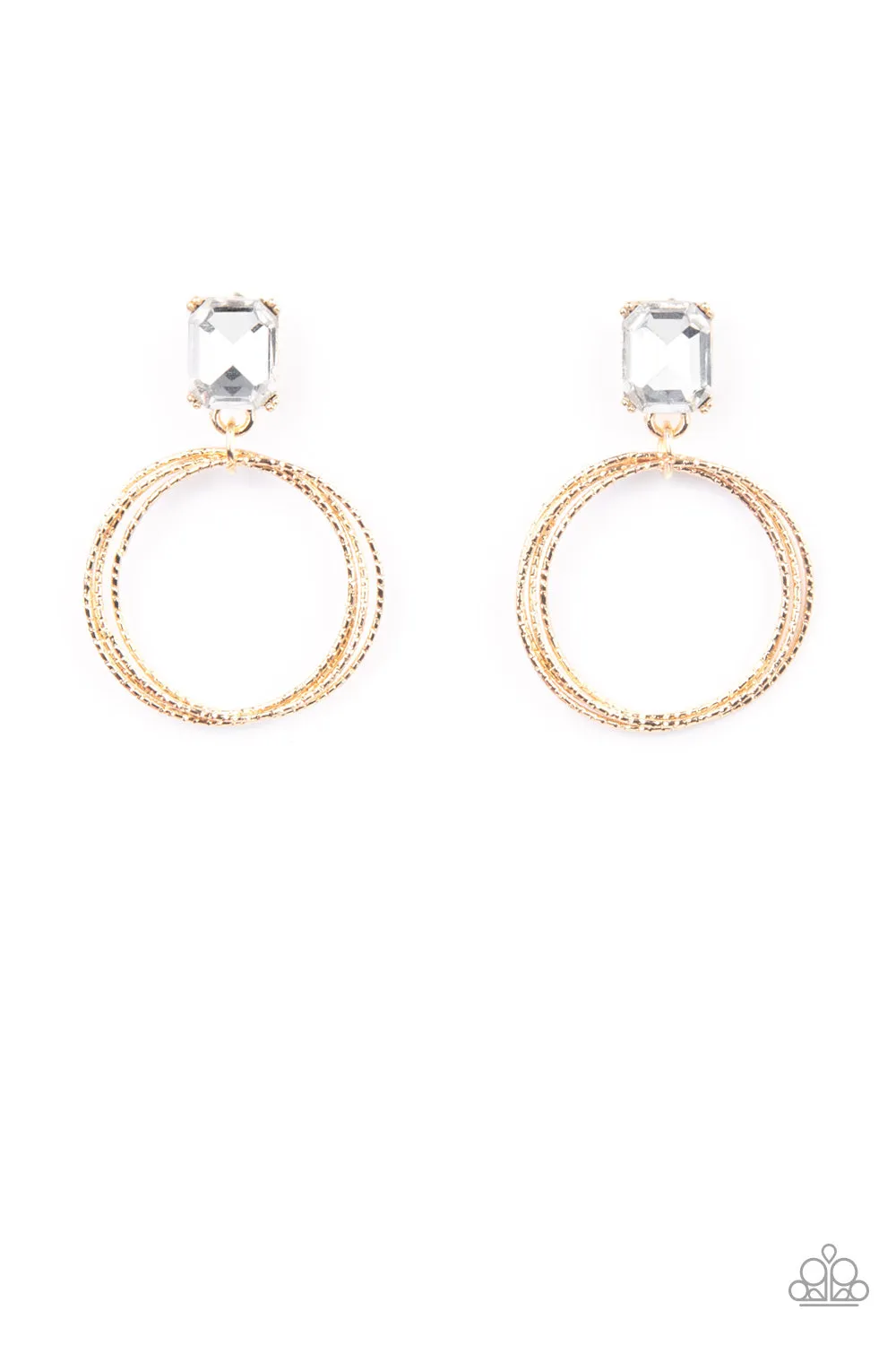 Paparazzi Prismatic Perfection Gold Post Earrings