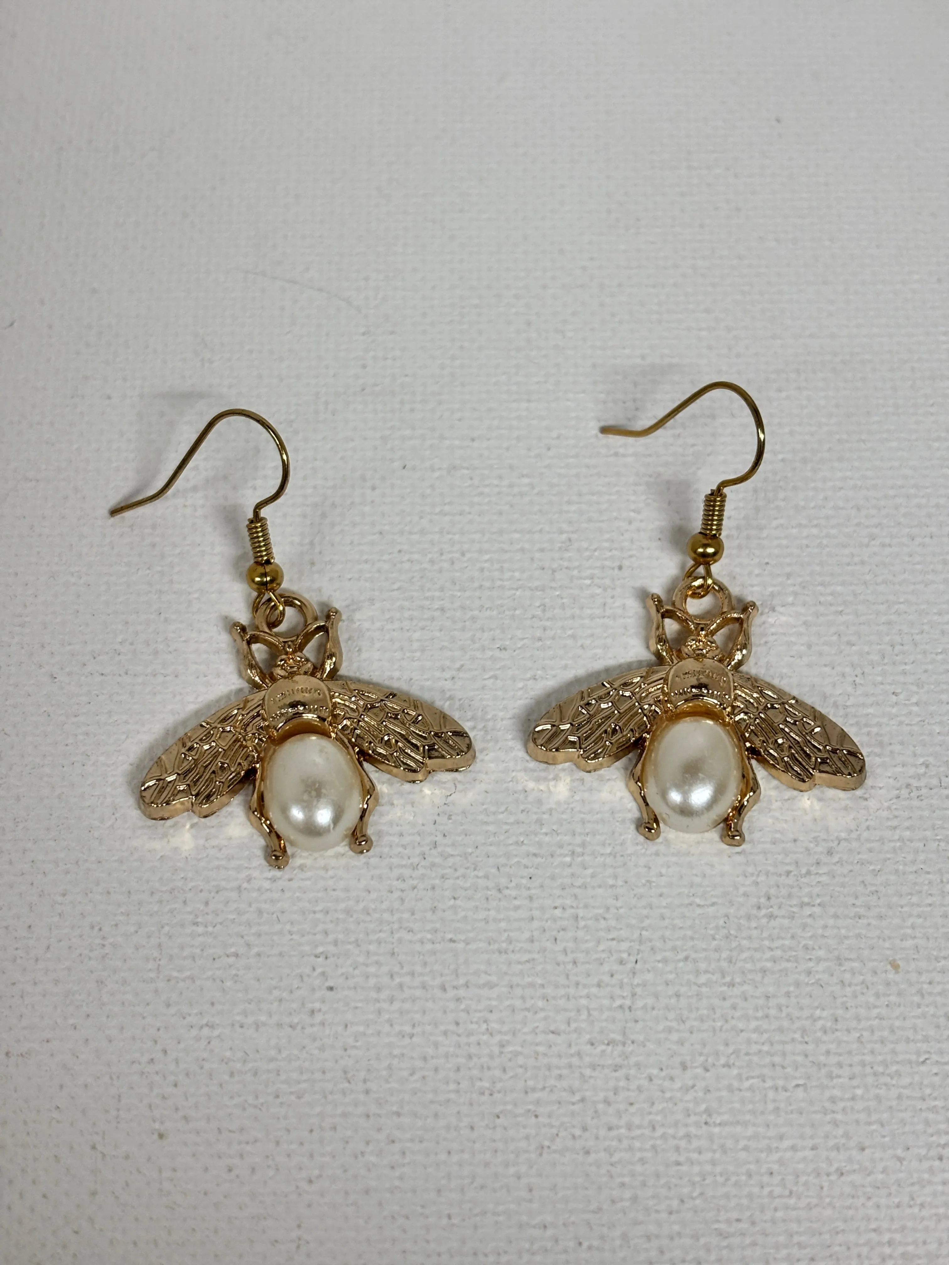 Pearl Bee Dangle Earrings