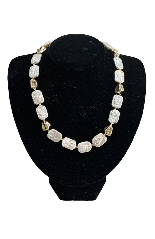 Pepite and Pearl Necklace