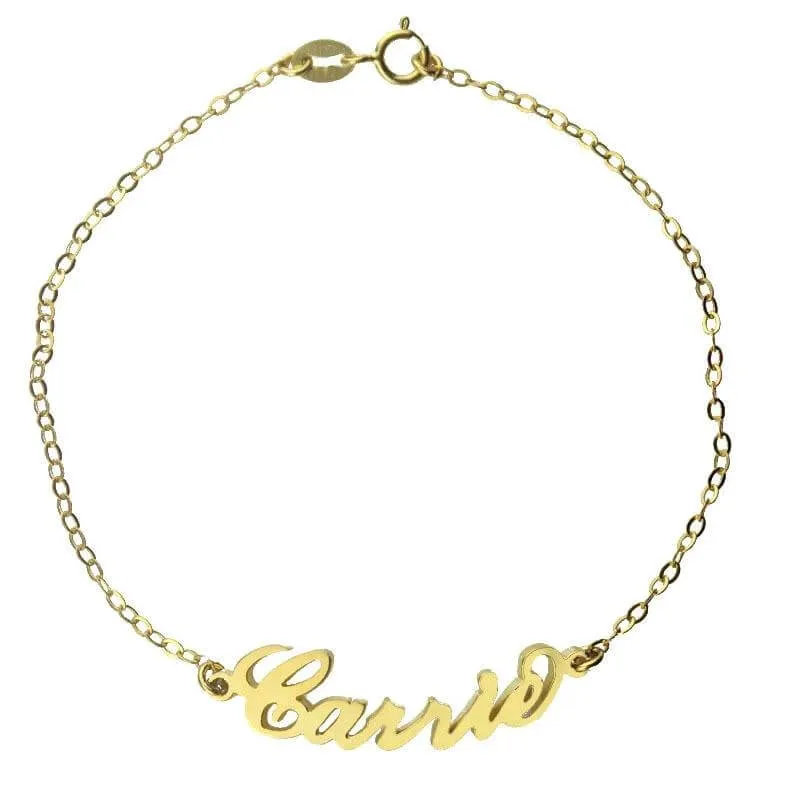 Personalized Name Anklet - 18K Gold Plated Custom Name Anklet for Her