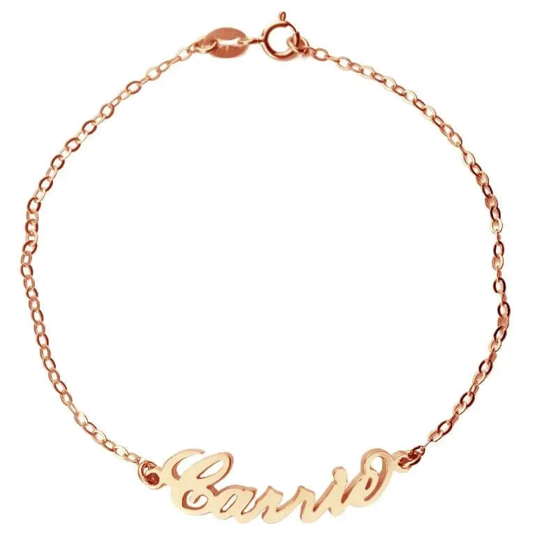 Personalized Name Anklet - 18K Gold Plated Custom Name Anklet for Her