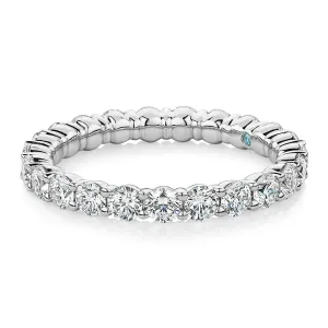 Premium Laboratory Created Diamond, 1.86 carat TW round brilliant all-rounder wedding or eternity band in 18 carat white gold