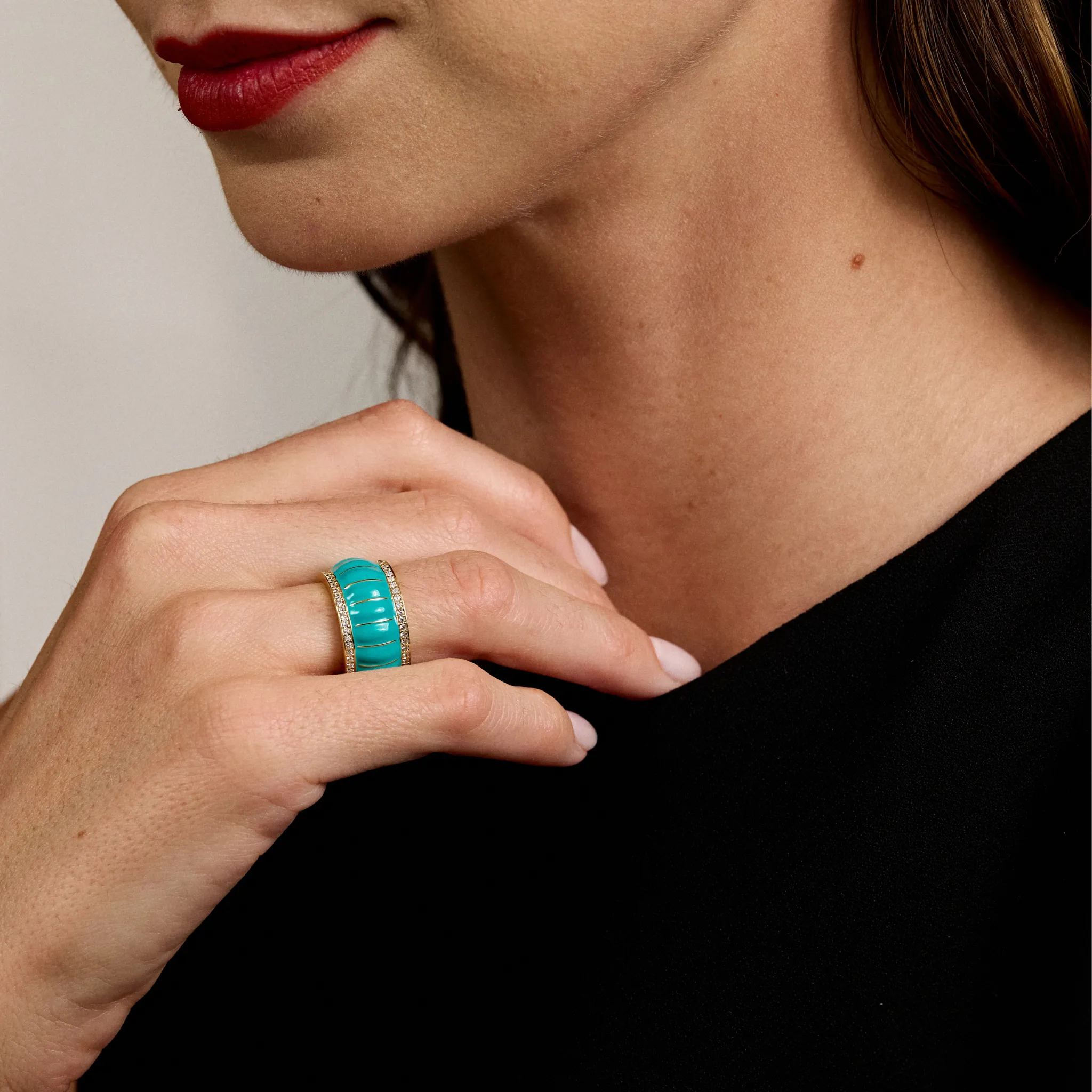 Raffles Ring in Turquoise