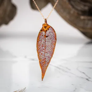 Red Gum Eucalyptus Leaf - Copper Pendant