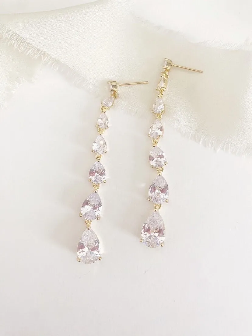 Reya Long Drop Earrings