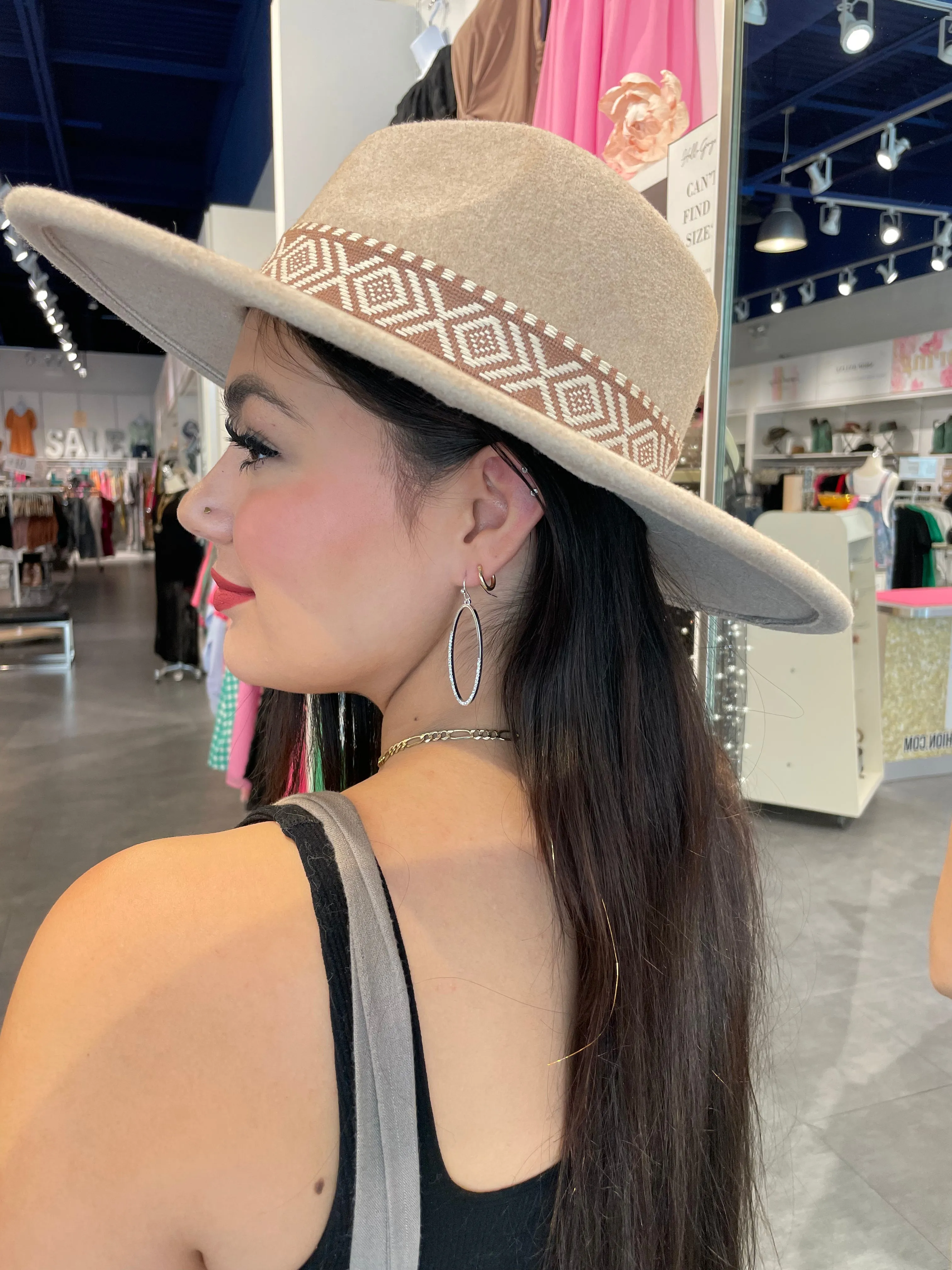 Rhinestone Oval Earrings