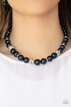 Rich Girl Refinement - Blue Pearl Necklace-Paparazzi