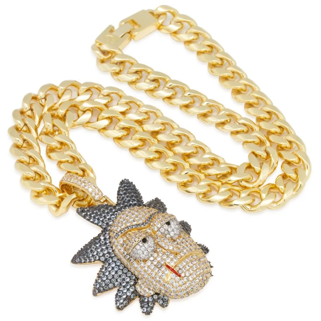Rick and Morty x King Ice - Evil Rick Necklace