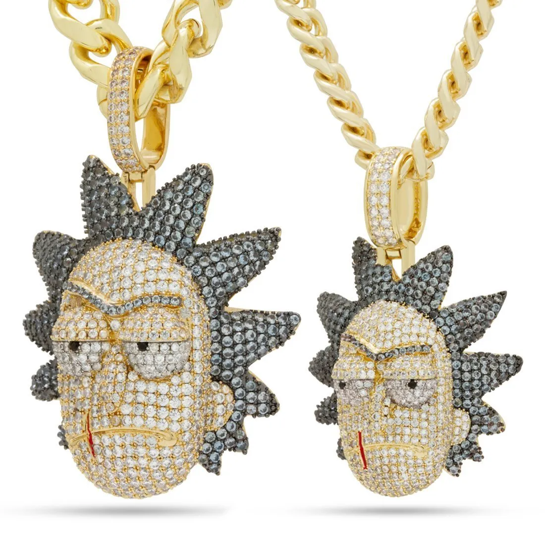 Rick and Morty x King Ice - Evil Rick Necklace