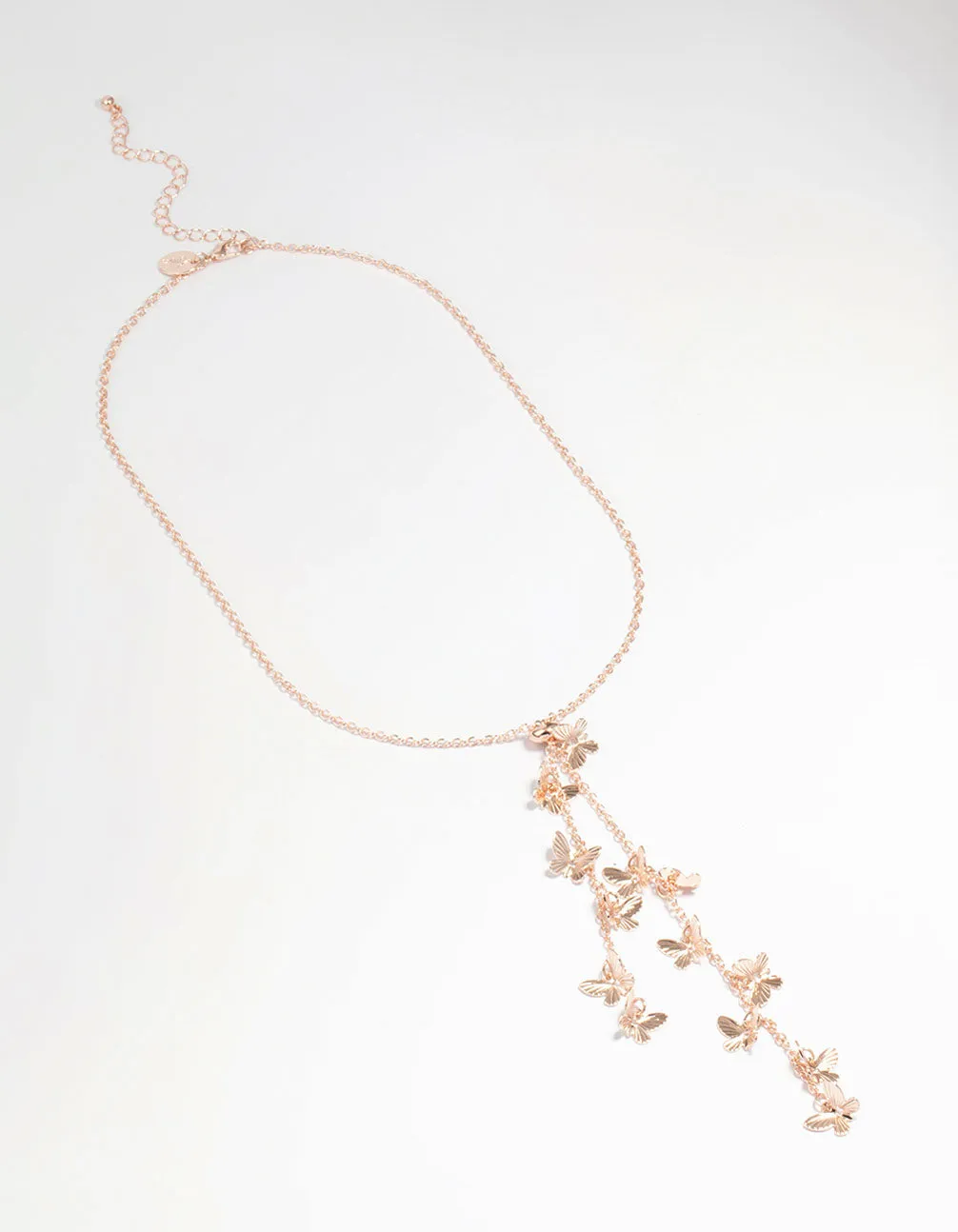 Rose Gold Butterfly Y-Necklace