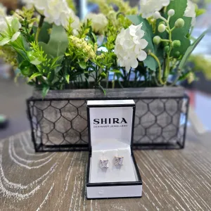 Rosegold Square Stud Earrings