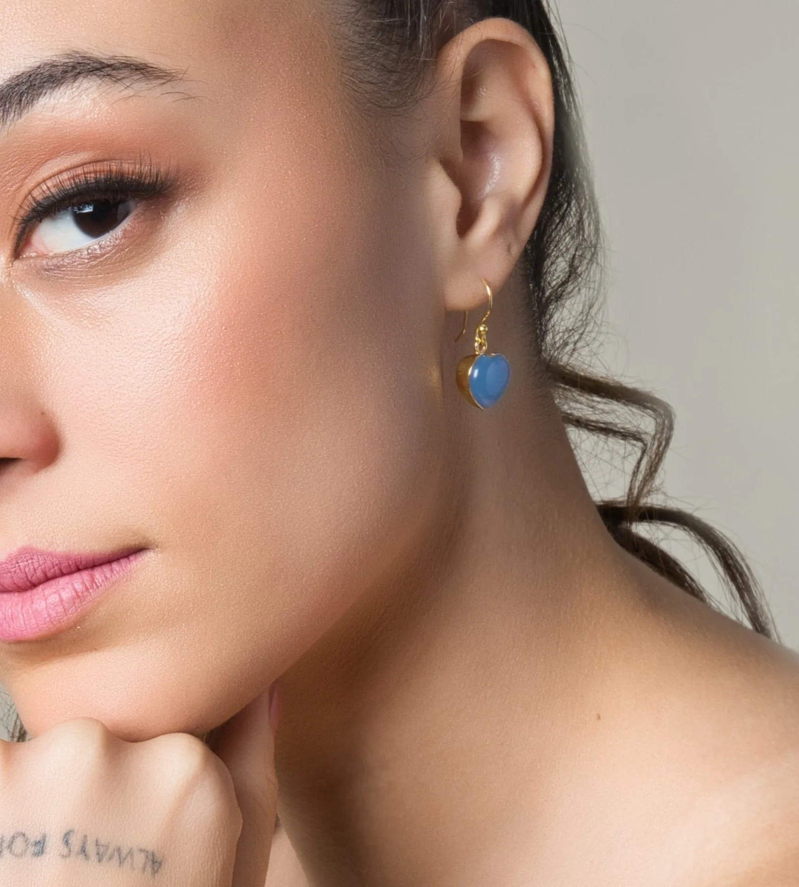 Royal Blue Heart Earrings