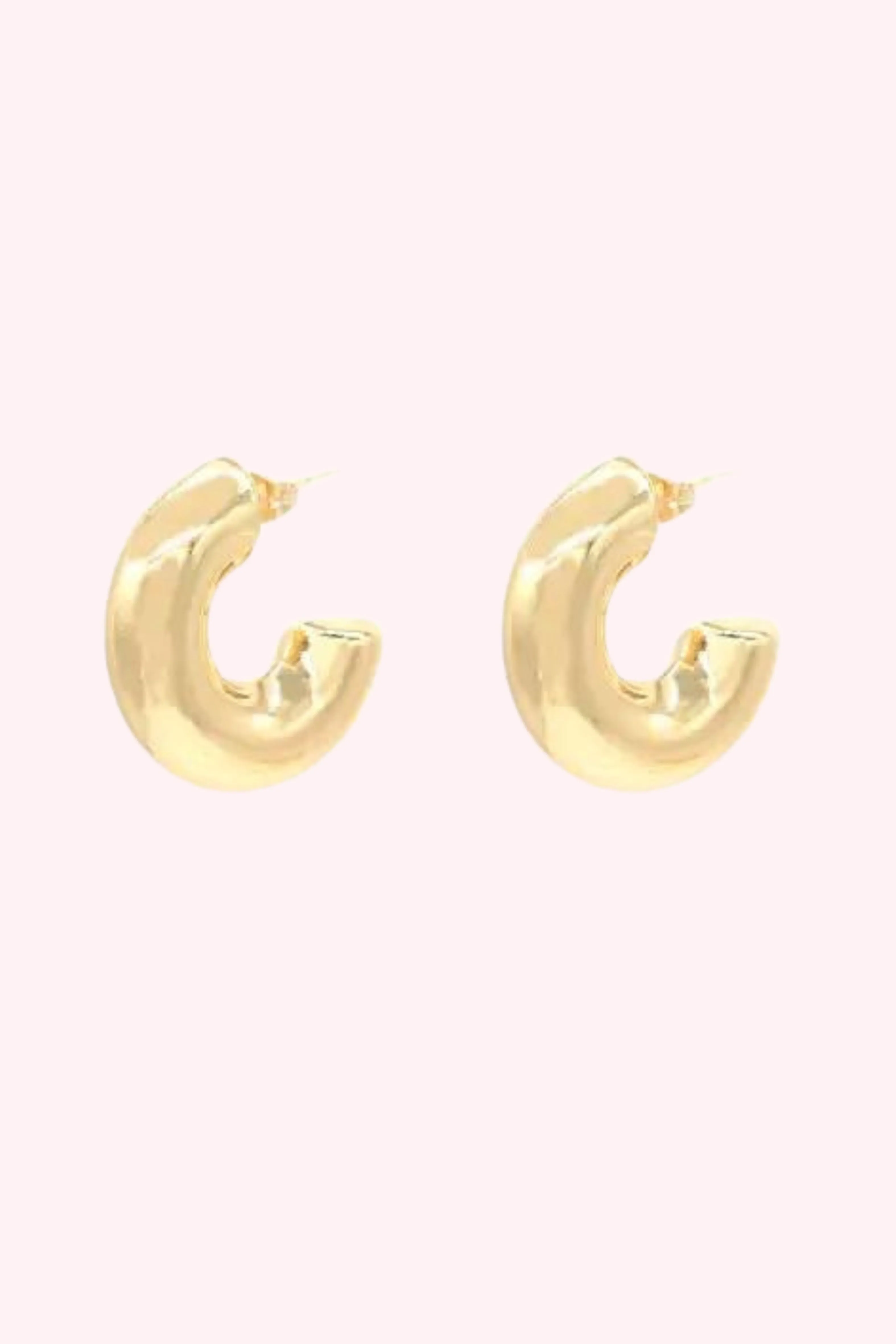 Savvy Bling: Large Gold Thick Smooth Hoop Earrings