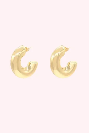 Savvy Bling: Large Gold Thick Smooth Hoop Earrings
