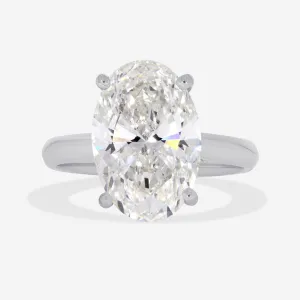SICILY | Oval Cut Solitaire Lab Diamond Set in Platinum 5.00ct