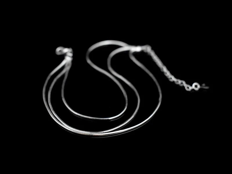 Simple Three Layer Anklet In Sterling Silver