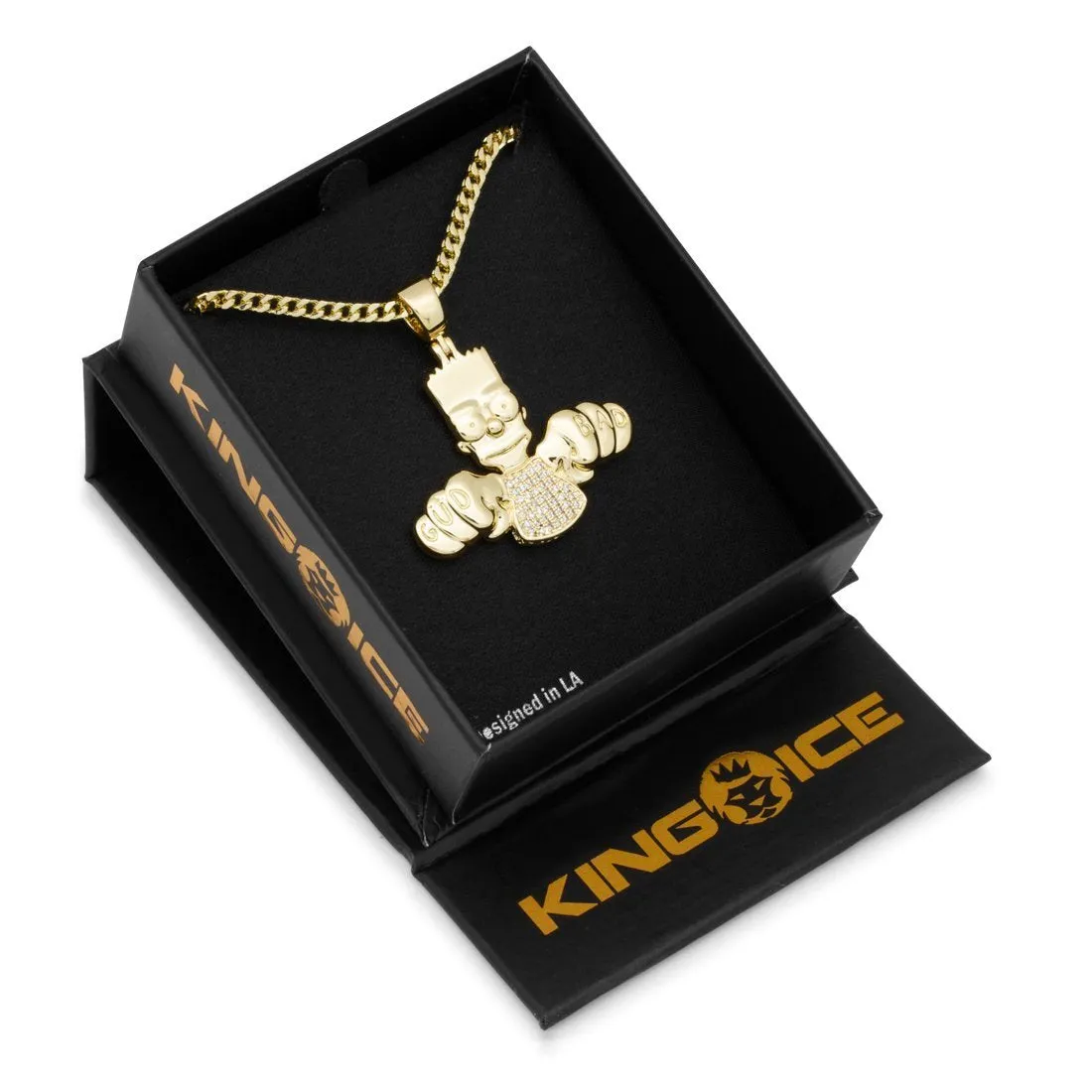 Simpsons x King Ice – Bad to the Bart Necklace