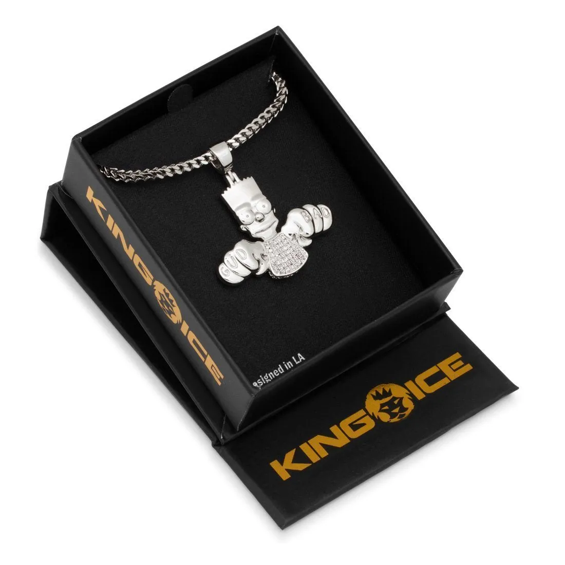 Simpsons x King Ice – Bad to the Bart Necklace
