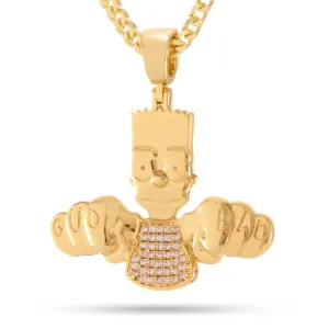 Simpsons x King Ice – Bad to the Bart Necklace