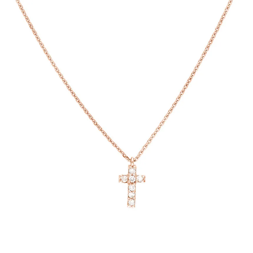 Small Cross With Diamonds