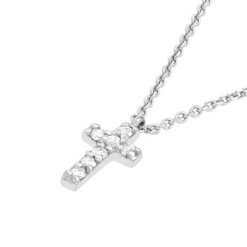 Small Cross With Diamonds