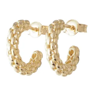 Small Gold Textured Hoops