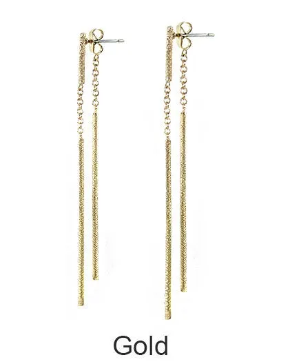 Sparkly bars Stud Drop Earrings