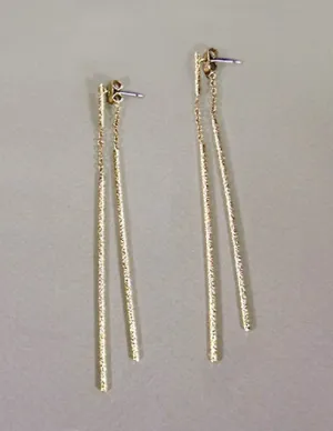 Sparkly bars Stud Drop Earrings