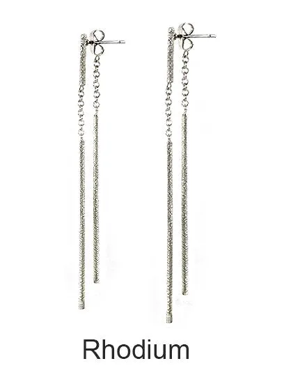 Sparkly bars Stud Drop Earrings