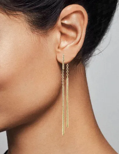 Sparkly bars Stud Drop Earrings