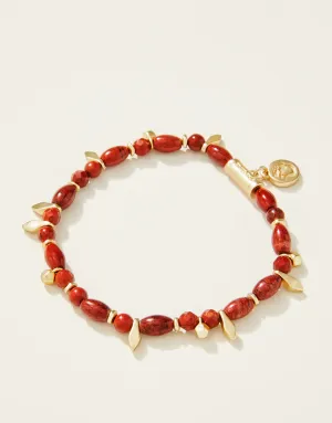 Spartina Bracelet 6mm Red/Fringe