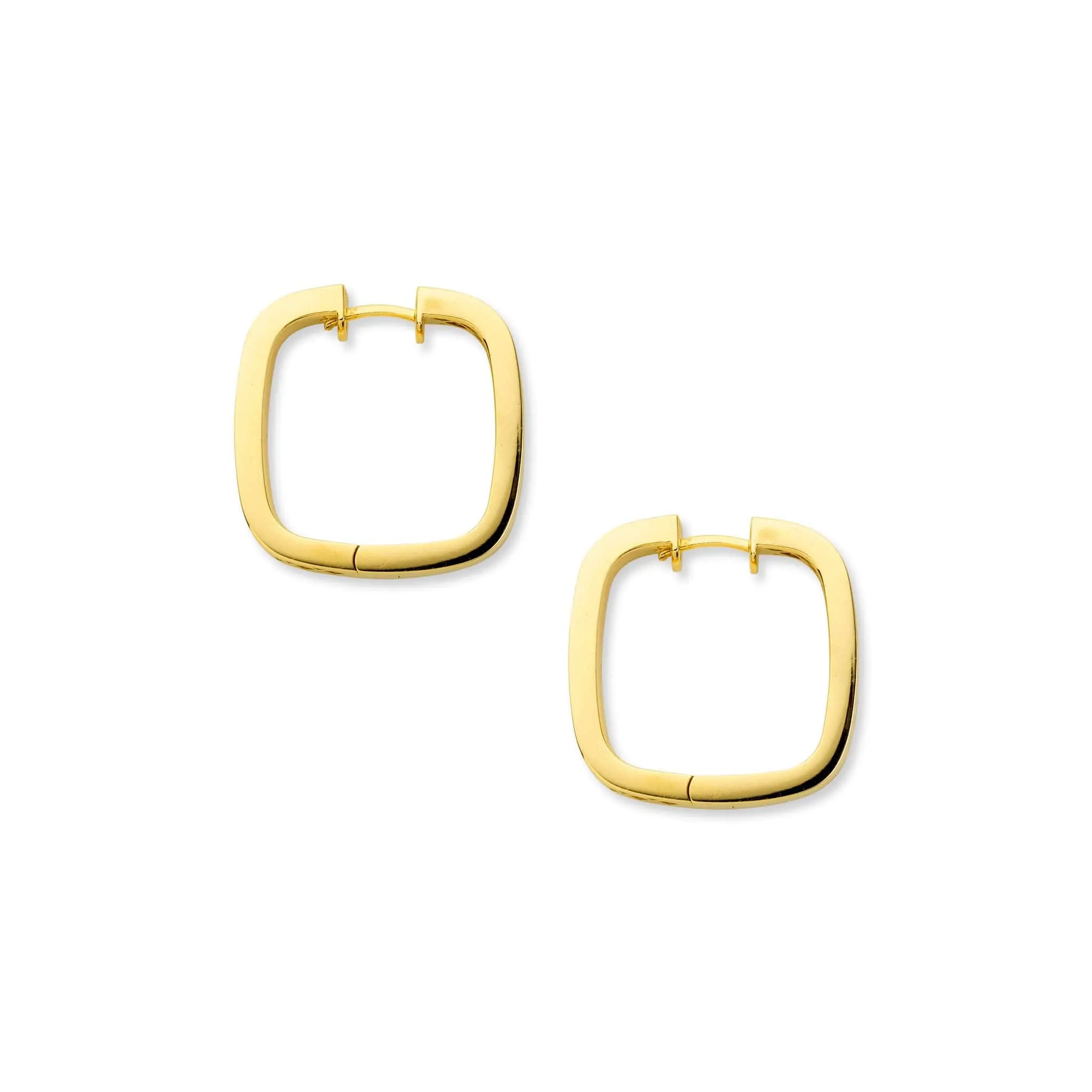 Square Textured Large Hoop